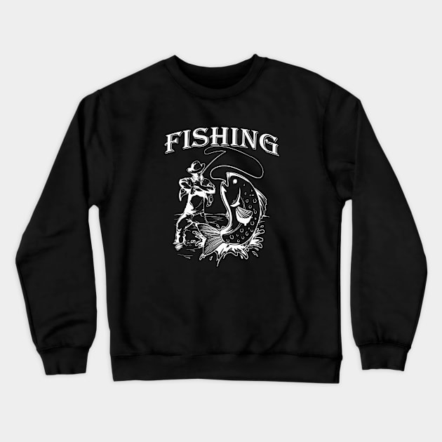 Fishing Is My Live Crewneck Sweatshirt by JeffDesign